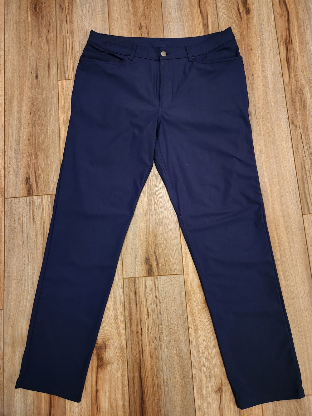 Lululemon ABC Slim Fit Pant Men's 36x33 Blue 5 Pocket Utilitech Stretch Work